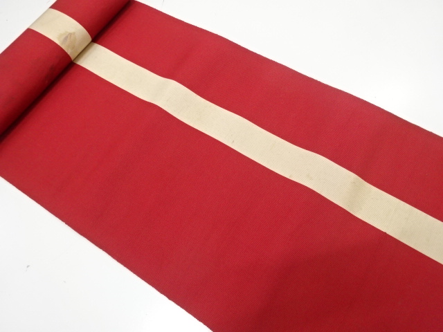 アンティーク　本場筑前博多　縞模様織り出し　八寸帯地反物